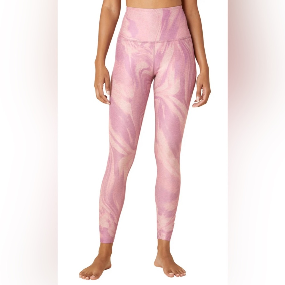 Beyond Yoga Spacedye Pink Swirl print Yoga Leggings size small